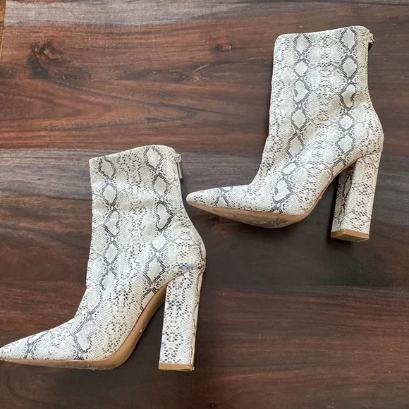 Raye Snakeskin Print Boots - Picture 2 of 9